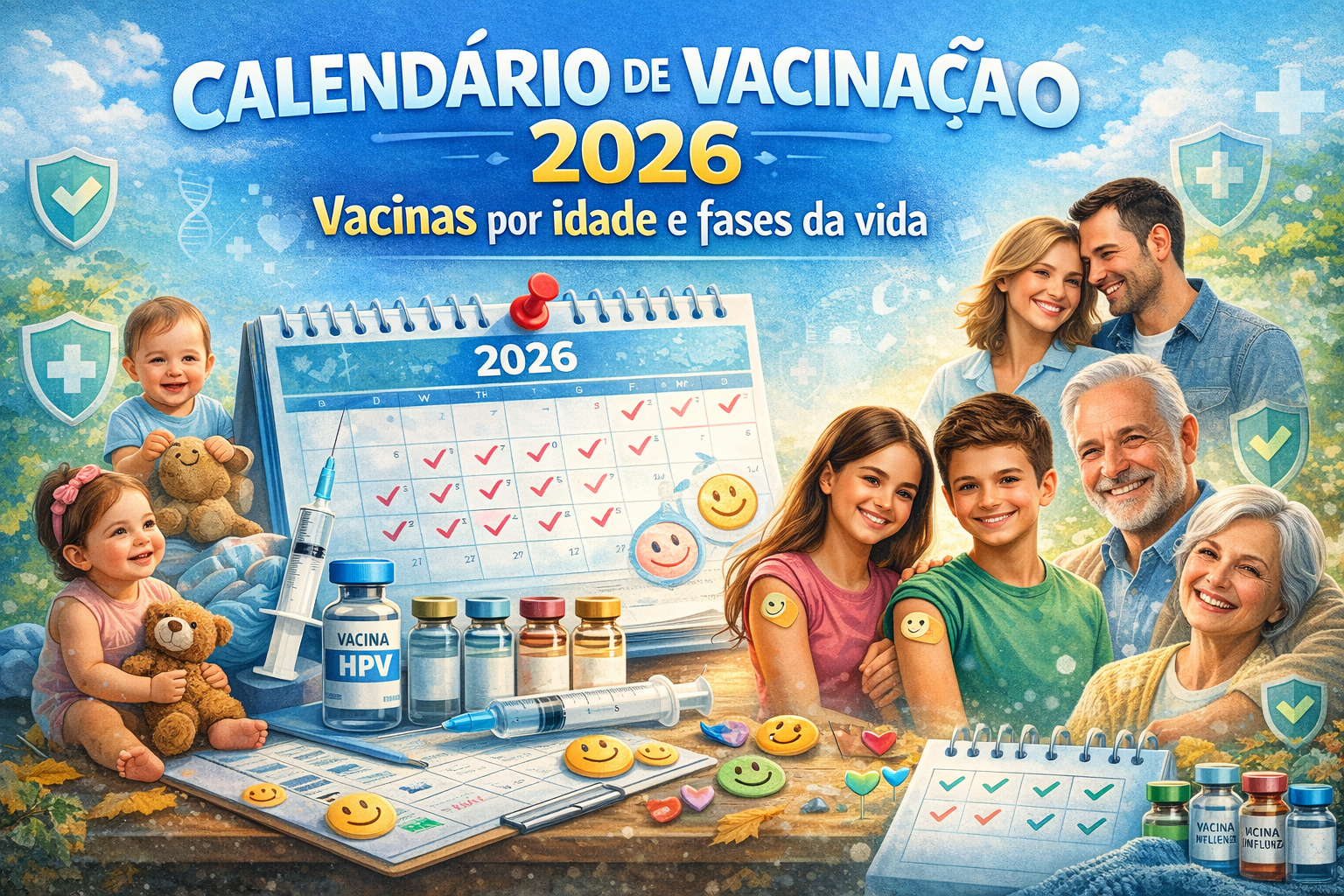 Calendário de Vacinação 2026: vacinas por idade e fases da vida